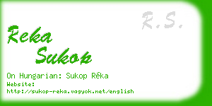 reka sukop business card